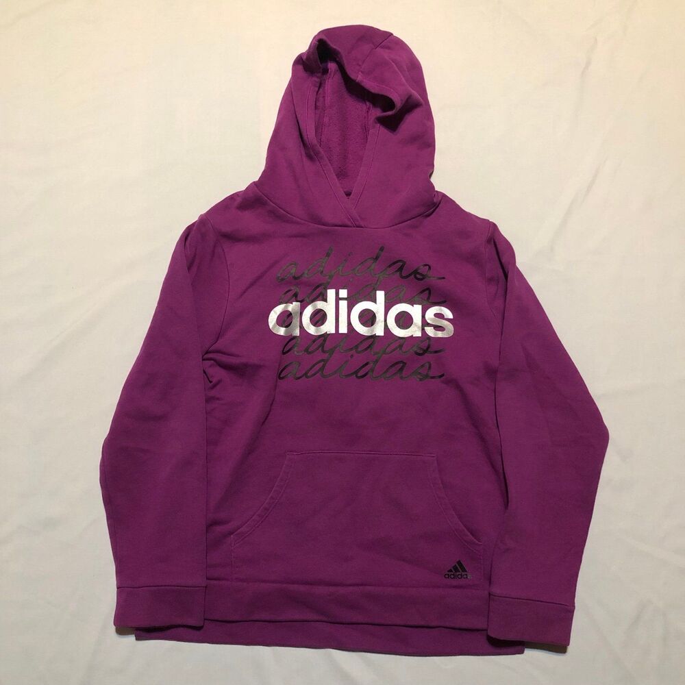 Adidas Hoodie Girls XL Purple